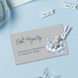 Niedliches Register der Babydusche Begleitkarte