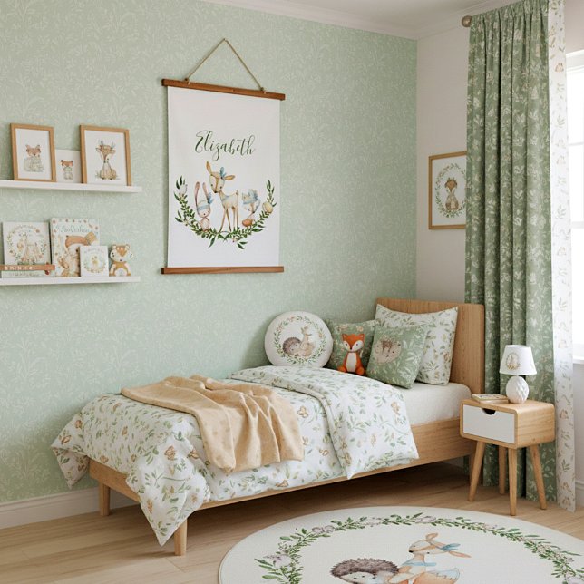 Niedliches Reh-Baby Wandteppich Mit Holzrahmen (Von Creator hochgeladen)