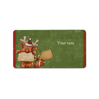 Niedliches Reindedesign Adressaufkleber