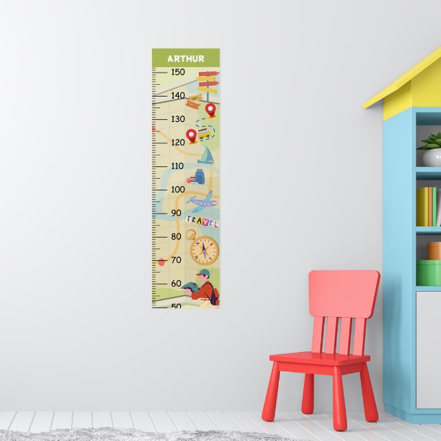 Niedliches Reisewachstumsdiagramm Poster (Kinderzimmer 1)