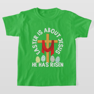 niedliches Religiöses Jesus-Osterkreuz T-Shirt
