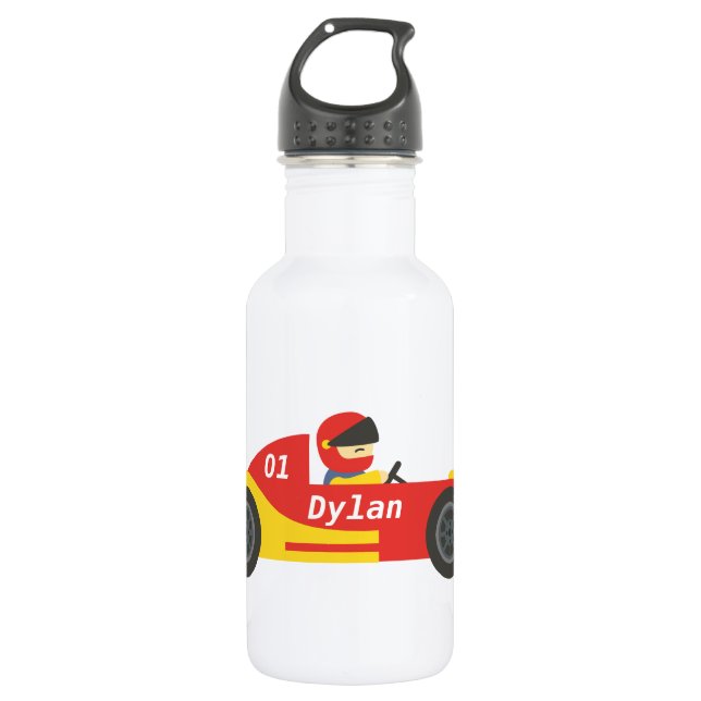 Niedliches Rennen-Auto für Jungen Trinkflasche (Vorderseite)