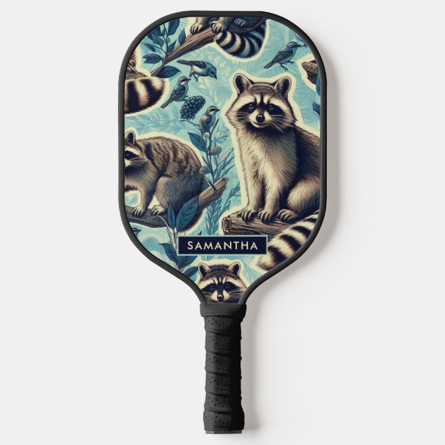 Niedliches Rennmuster Pickleball Schläger (Vorderseite)