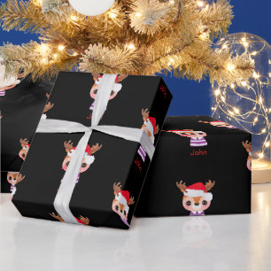 Niedliches Rentier Weihnachtsfest Geschenkpapier