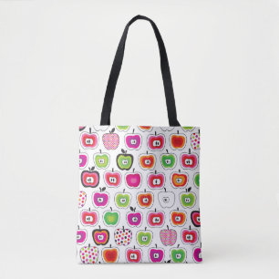 Niedliches retro Apfelmuster Tasche