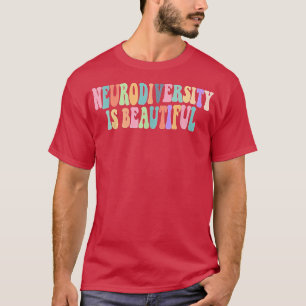 Niedliches Retro-Autismus-Bewusstsein Neurovielfal T-Shirt