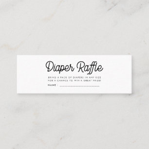 Niedliches Retro-Baby-Dusche-Degustationsticket Mini Visitenkarte