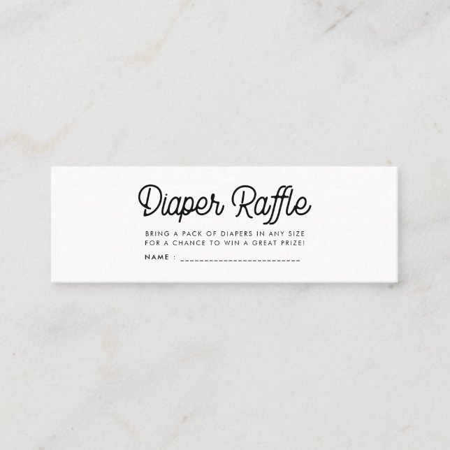 Niedliches Retro-Baby-Dusche-Degustationsticket Mini Visitenkarte (Vorderseite)