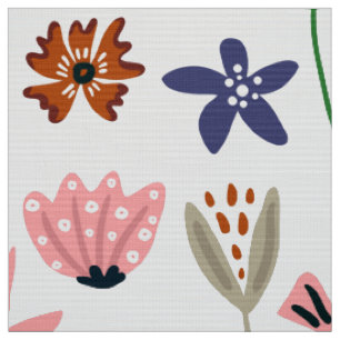 Niedliches Retro-Blume-Muster Stoff