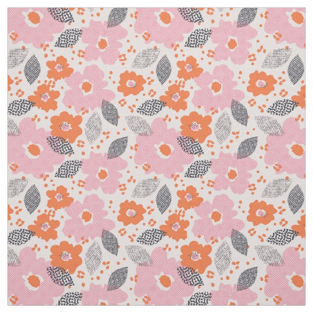 Niedliches Retro Blumenmuster Stoff (Muster)
