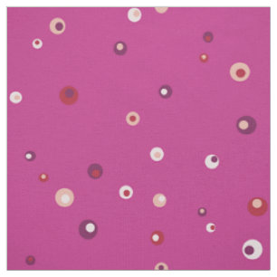Niedliches Retro-farbiges Pink-Polka-Punktmuster Stoff
