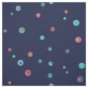 Niedliches Retro-Farbmuster Indigoblau-Polka-Punkt Stoff