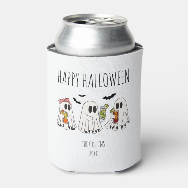 Niedliches Retro-Geist und Cocktails Happy Hallowe Dosenkühler (Kanne Vorderseite)
