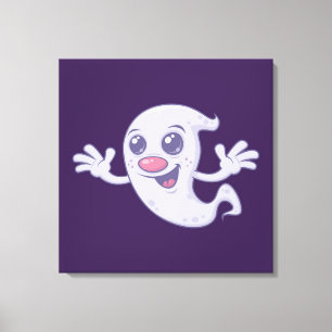 Niedliches Retro-Ghost Leinwanddruck