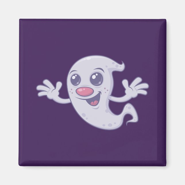 Niedliches Retro-Ghost Magnet (Vorne)