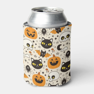 Niedliches Retro Halloween-Muster Dosenkühler