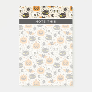 Niedliches Retro Halloween-Muster Post-it Klebezettel