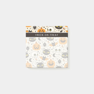 Niedliches Retro Halloween-Muster Post-it Klebezettel