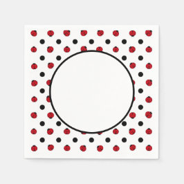 Niedliches Retro-Ladybugemuster Serviette