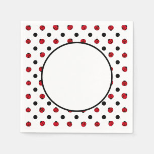 Niedliches Retro-Ladybugemuster Serviette