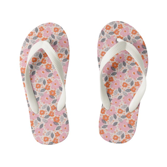 Niedliches Retro-Muster Kinderbadesandalen (Fußbett)