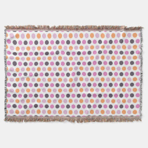 Niedliches Retro orange lila rosa Decke