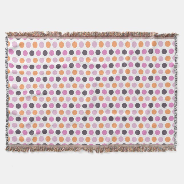 Niedliches Retro orange lila rosa Decke (Vorderseite)