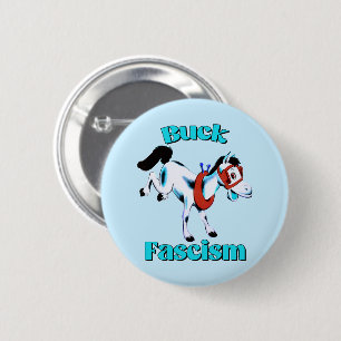 Niedliches Retro-Pferd - Buck-Faschismus Button