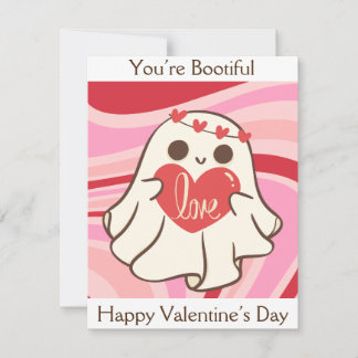 Niedliches Retro Sie sind Bootiful Ghost Valentine Feiertagskarte