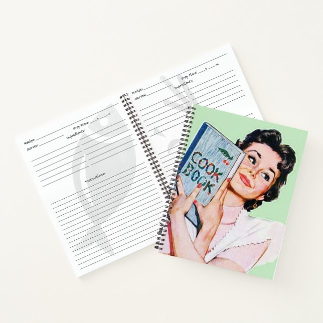 Niedliches Retro-Vintages Kochrezept Notizbuch (Innenseite)