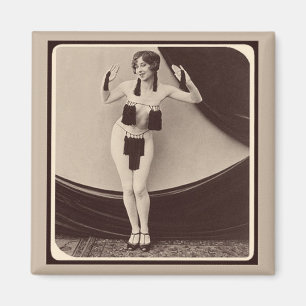 Niedliches Risqué-Flapper-Girl der 1920er Jahre Magnet