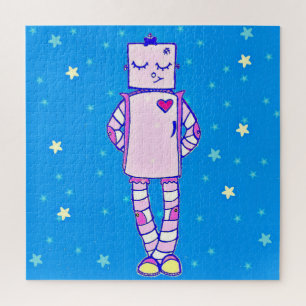Niedliches Robot and Stars Puzzle