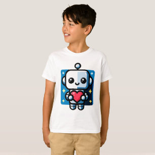 Niedliches Robot Holding Heart - Adorable Liebe & T-Shirt