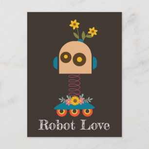 Niedliches Roboterdesign Postkarte