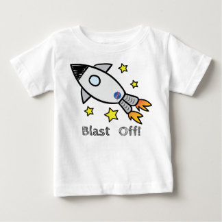 Niedliches Rocket-Schiff sprengen weg die Baby T-shirt
