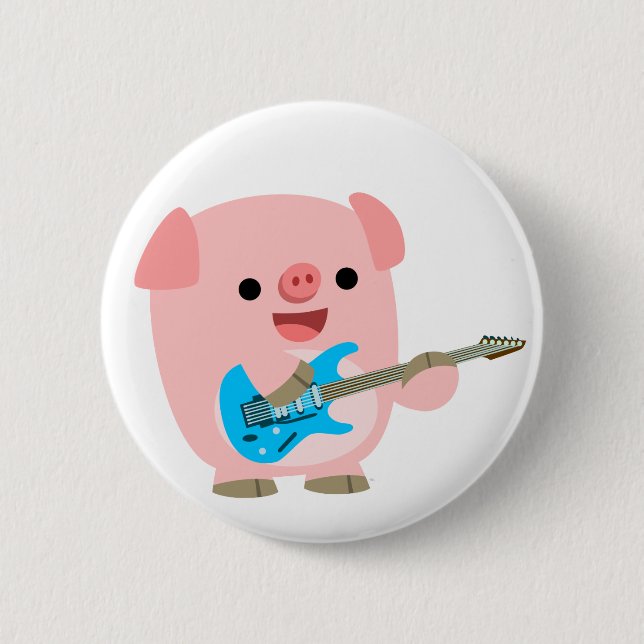 Niedliches Rocking-Cartoon - Abzeichen Button (Vorderseite)
