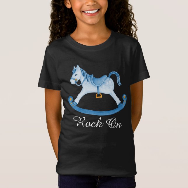 Niedliches Rockpferd bemalt Kinder T - Shirt (Vorderseite)