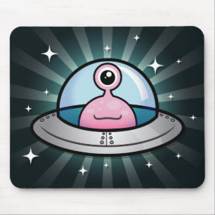 Niedliches rosa alien Mousepad
