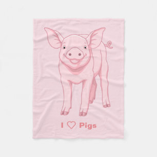 Niedliches rosa Baby-Ferkel Fleecedecke