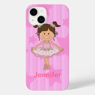 Niedliches rosa Ballettmädchen auf US Flagge Case-Mate iPhone Hülle
