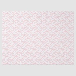 Niedliches rosa Bow Muster Weißer Geschenkstreifen Seidenpapier