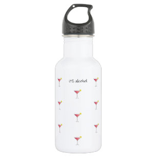 Niedliches rosa Cocktailmuster - Benutzerdefiniert Edelstahlflasche