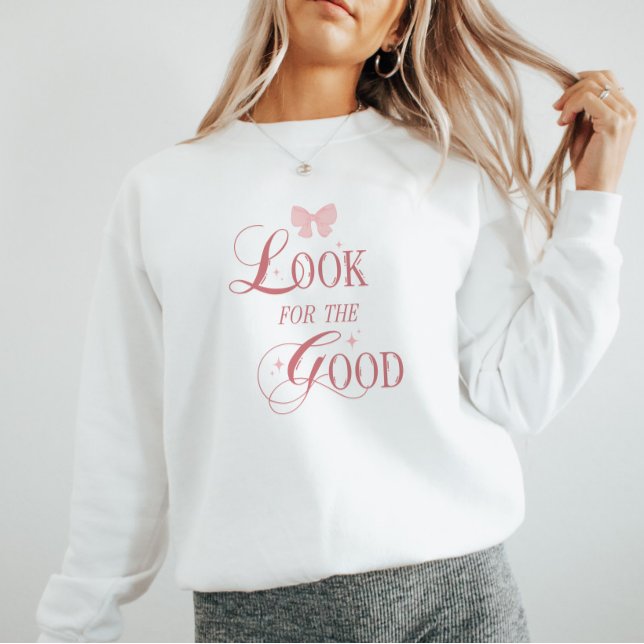 Niedliches rosa Coquette Typografie-Zitat Sweatshirt (Von Creator hochgeladen)