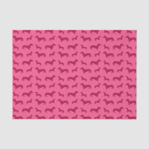 Niedliches rosa Dackelmuster Seidenpapier