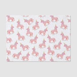 Niedliches rosa Einhorn Baby Duschmuster Seidenpapier