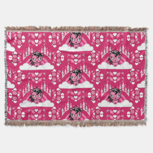 Niedliches rosa Einhornland und Schloss Decke