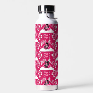 Niedliches rosa Einhornland und Schloss Trinkflasche