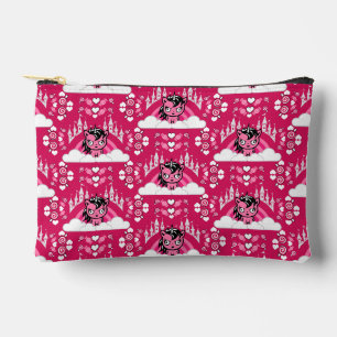 Niedliches rosa Einhornland und Schloss Zubehörtasche