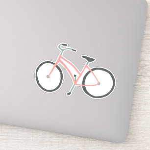 Niedliches rosa Fahrrad-niederländisches Fahrrad, Aufkleber