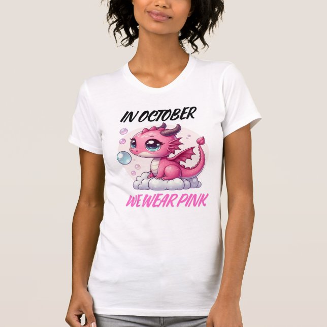 Niedliches rosa Halloween "Im Oktober tragen wir P T-Shirt (Vorderseite)